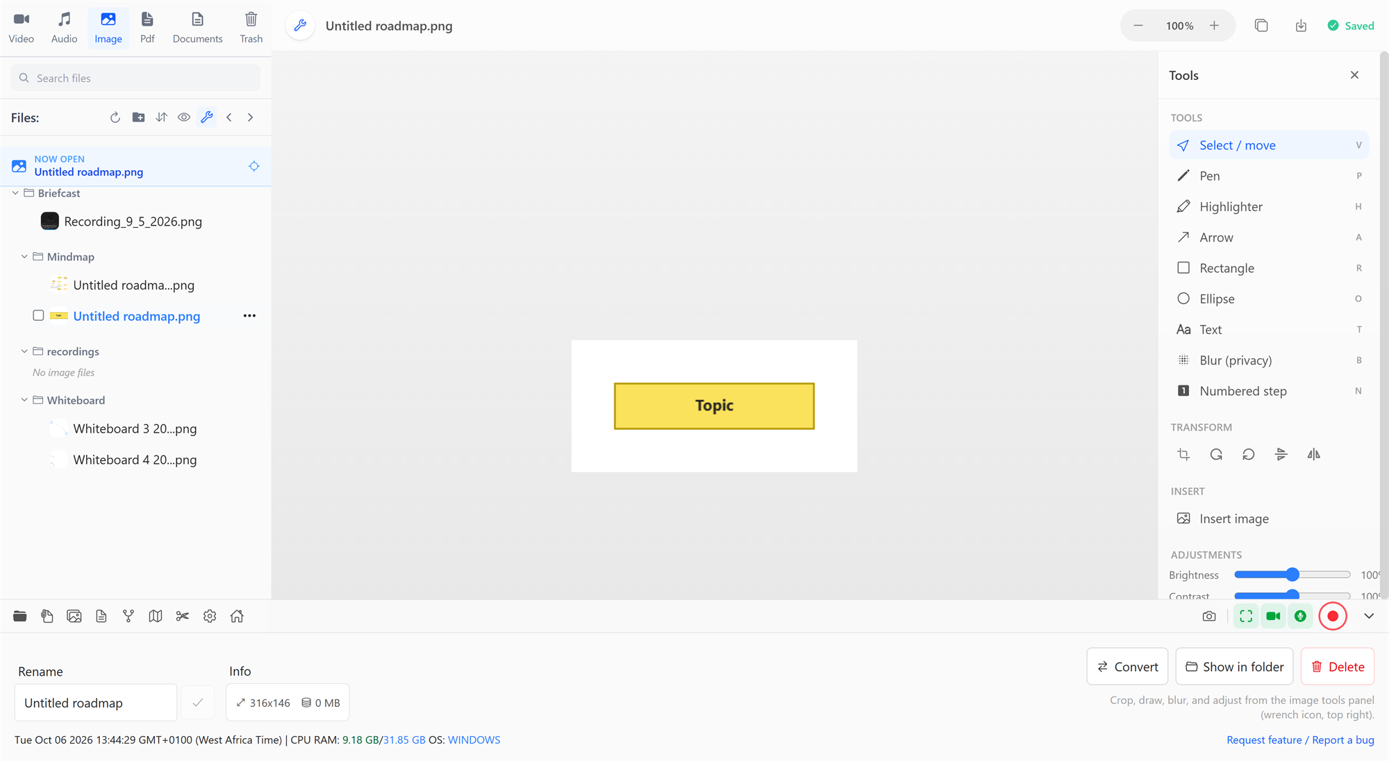 The image editor