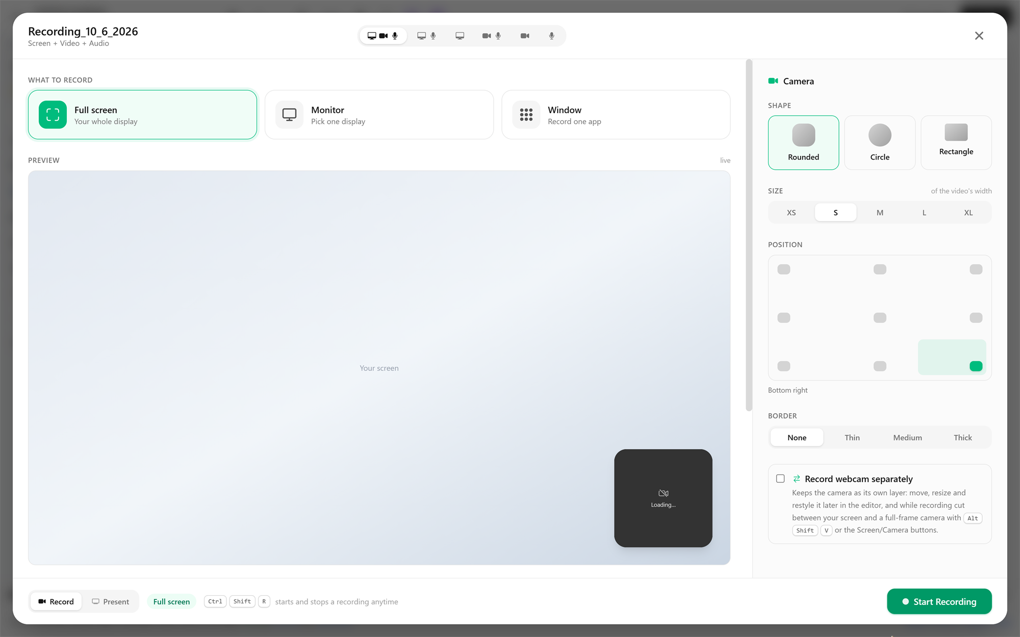 Screen Options